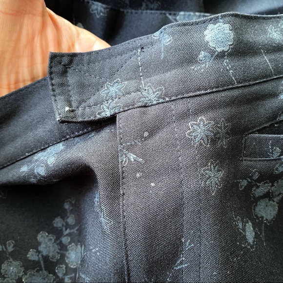 🖤 CLASSIC BLACK GREY FLORAL STRAIGHT LEG HIGH WAIST PANTS! - Picture 7 of 9